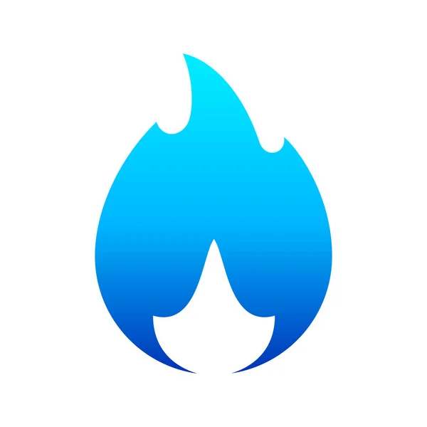 Llamas Fuego Nuevo Icono Azul Ilustración Vectorial — Vector de stock