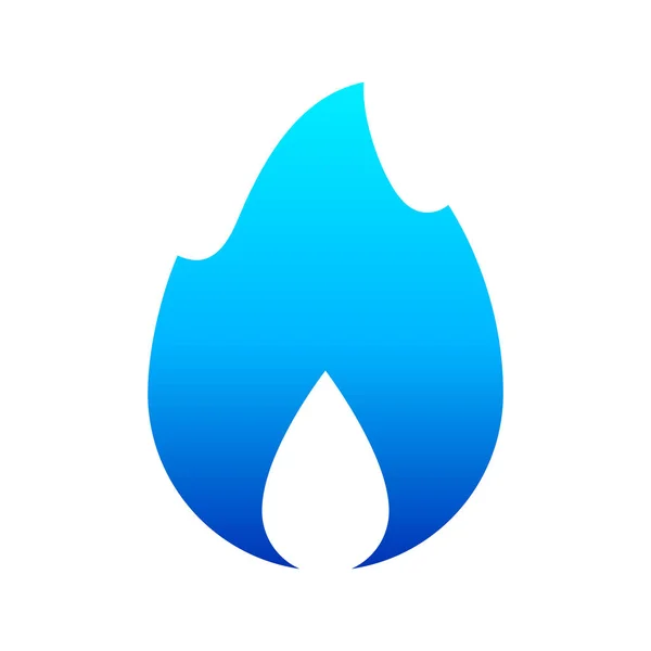 Fire Flames New Blue Icon Vector Illustration — Stock Vector