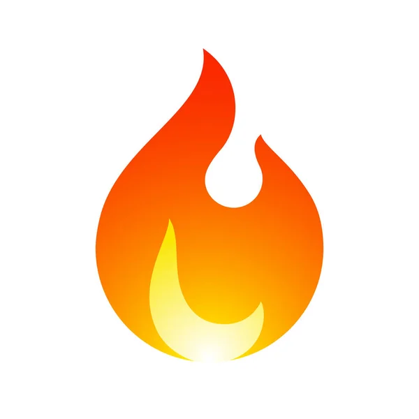 Yangın Alevler Yeni Sarı Turuncu Simgesi — Stok Vektör