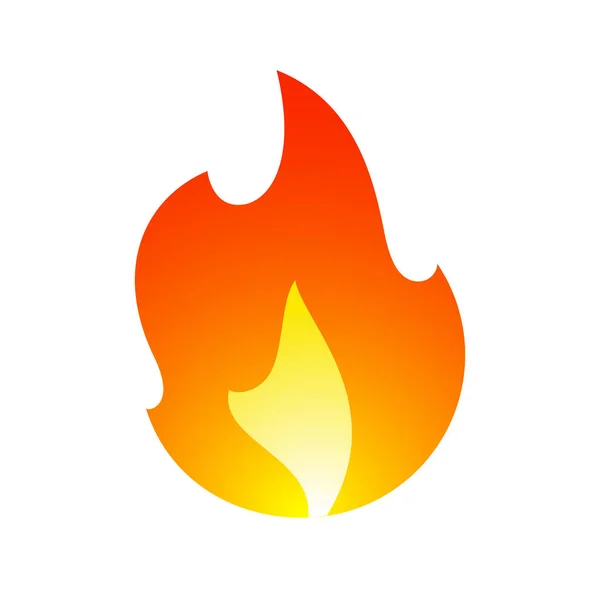 Ogień Płomienie Nowa Żółta Ikona Pomarańczowy — Wektor stockowy