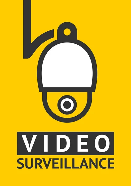 Observe Símbolo Video Vigilancia Pegatina Ilustración Vectorial Para Impresión — Vector de stock