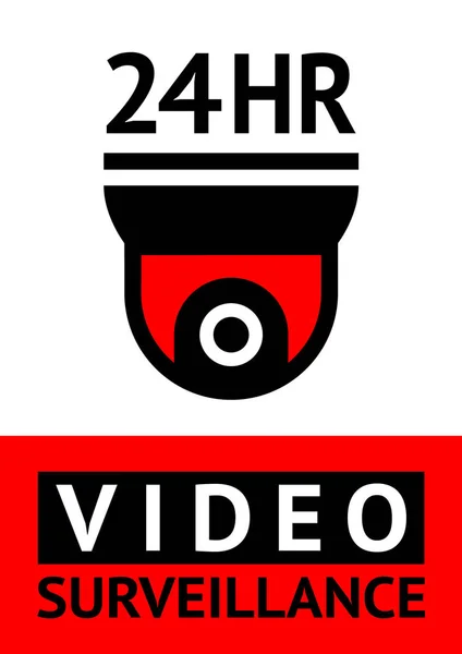 Aankondiging Video Cctv Symbool Sticker Drukken — Stockvector