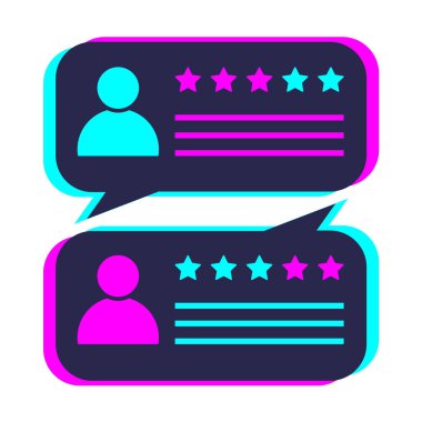 Renkli konuşma balonu için geribildirim tasarım öğesi