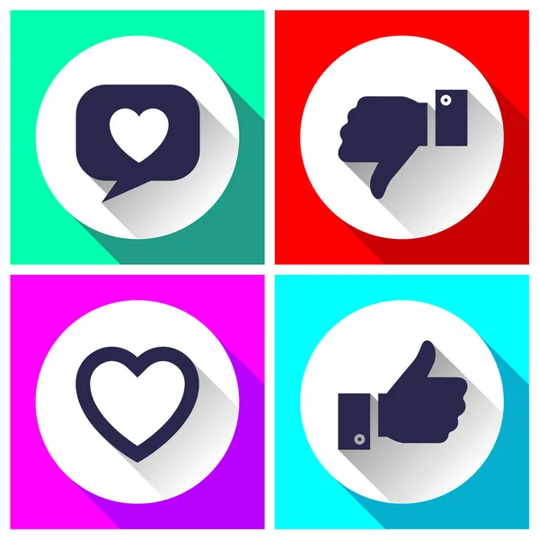 Botones simples con comentarios de los usuarios en red social , — Vector de stock