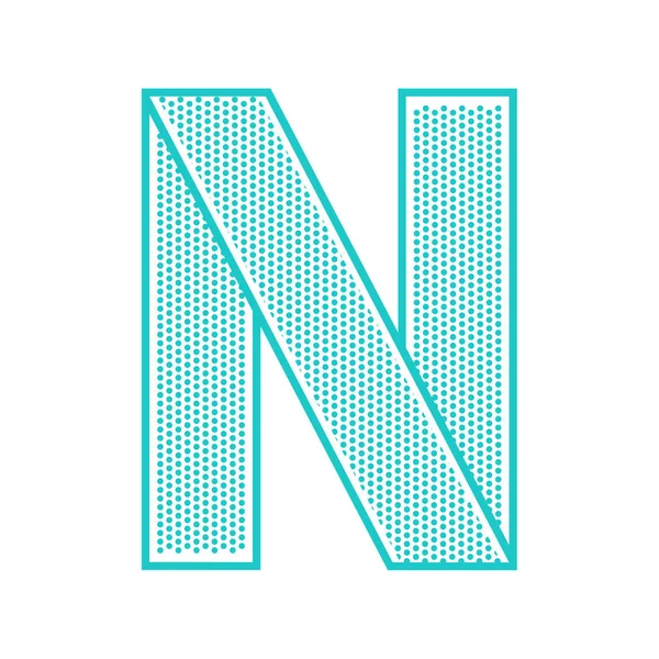 Модный Шрифт Сложенный Перфорированного Листа Плоский Алфавит Голубая Буква Белом — стоковый вектор