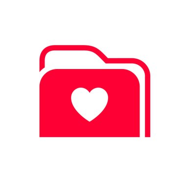 Simgesi ya da kutlama için tasarlanmış Sevgililer günü işareti seviyorum. Beyaz arka plan üzerinde düz stil izole kırmızı sembol.