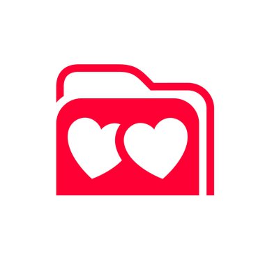 Simgesi ya da kutlama için tasarlanmış Sevgililer günü işareti seviyorum. Beyaz arka plan üzerinde düz stil izole kırmızı sembol.