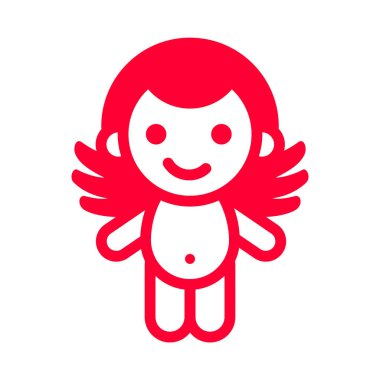 Simgesi ya da kutlama için tasarlanmış Sevgililer günü işareti seviyorum. Beyaz arka plan üzerinde düz stil izole kırmızı sembol.