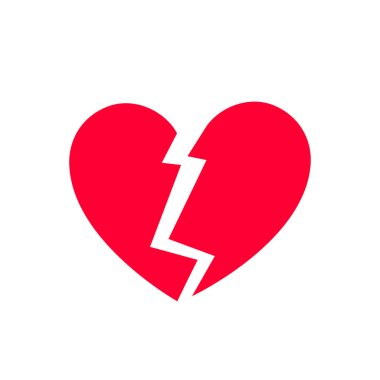 Simgesi ya da kutlama için tasarlanmış Sevgililer günü işareti seviyorum. Beyaz arka plan üzerinde düz stil izole kırmızı sembol.