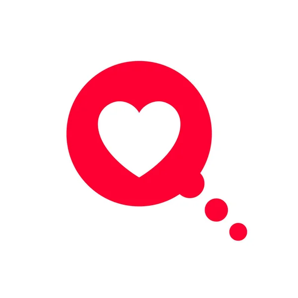 Liebesikone Oder Valentinstag Zeichen Zum Feiern Rotes Symbol Isoliert Auf — Stockvektor