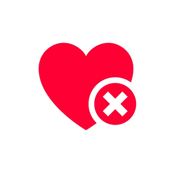愛のアイコンやお祝い用に設計されたバレンタインの記号 白い背景に フラット スタイルで隔離赤いシンボル — ストックベクタ