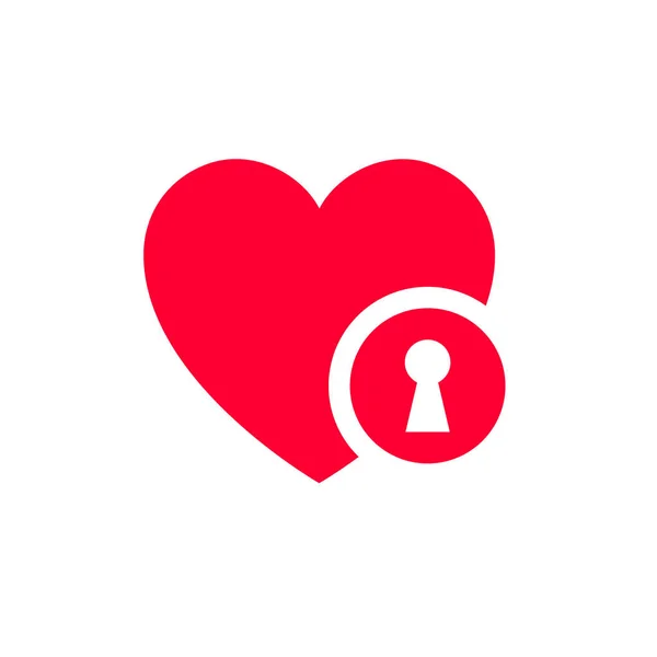 Miłość Ikonę Lub Znak Valentine Day Przeznaczone Świętowania Czerwony Symbol — Wektor stockowy