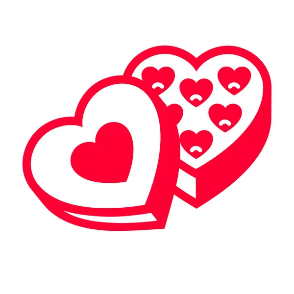 Szerelem Ikon Vagy Tervezett Ünneplés Valentine Day Jel Piros Szimbólum — Stock Vector