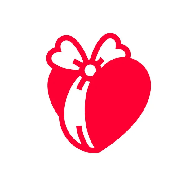 Láska Ikonu Nebo Valentýna Znamení Určené Pro Oslavu Izolované Bílém — Stockový vektor