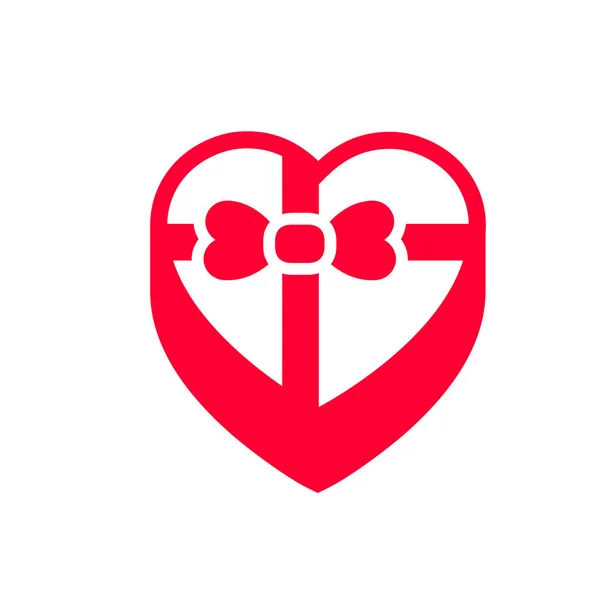 Знак Любви День Святого Валентина Предназначен Празднования Красный Символ Выделенный — стоковый вектор