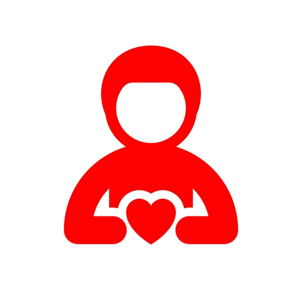 Люблю Значок Або Валентина Знак Призначені Святкування Червоний Символ Ізольовані — стоковий вектор