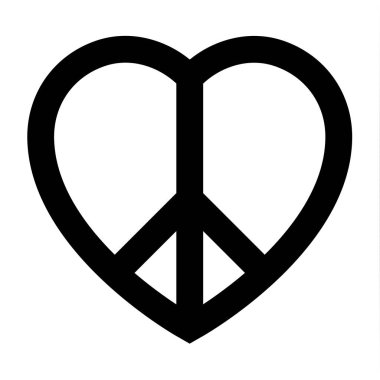 Simgesi ya da kutlama için tasarlanmış Sevgililer günü işareti seviyorum. Beyaz arka plan üzerinde düz stil izole siyah vektör simgesi.