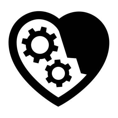 Simgesi ya da kutlama için tasarlanmış Sevgililer günü işareti seviyorum. Beyaz arka plan üzerinde düz stil izole siyah vektör simgesi.