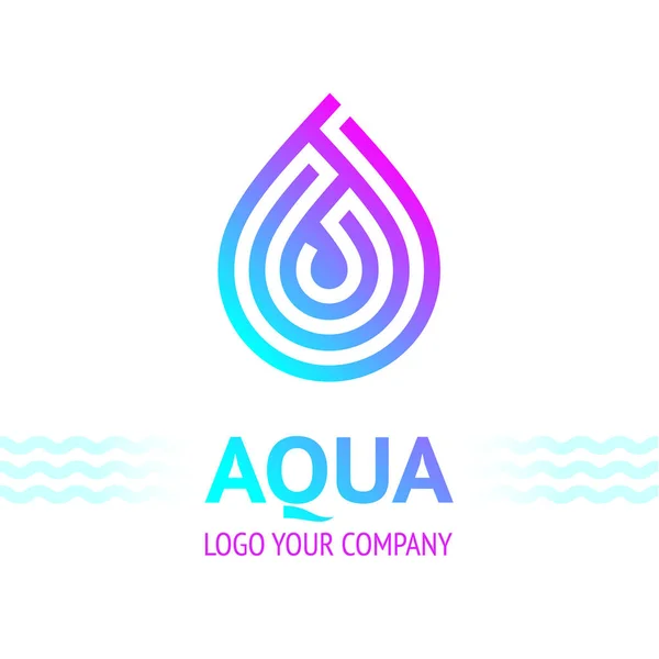 Símbolo Gota Agua Icono Plantilla Logotipo Para Diseño Ilustración Vectorial — Archivo Imágenes Vectoriales