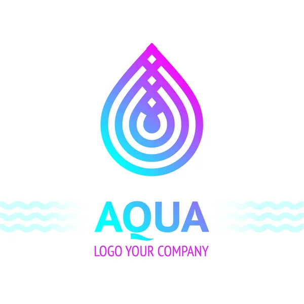 Símbolo Gota Agua Icono Plantilla Logotipo Para Diseño Ilustración Vectorial — Archivo Imágenes Vectoriales