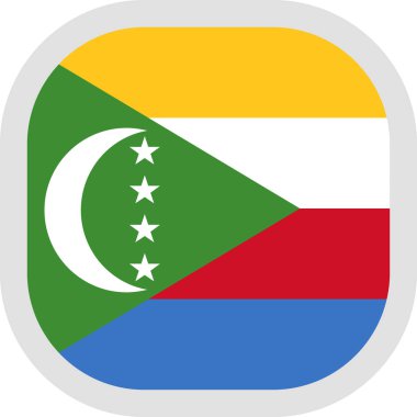 Bayrak simgesi kare şekille beyaz arka plan üzerinde