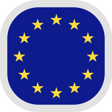 Bayrak simgesi kare şekille beyaz arka plan üzerinde