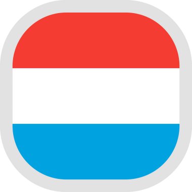 Bayrak simgesi kare şekille beyaz arka plan üzerinde