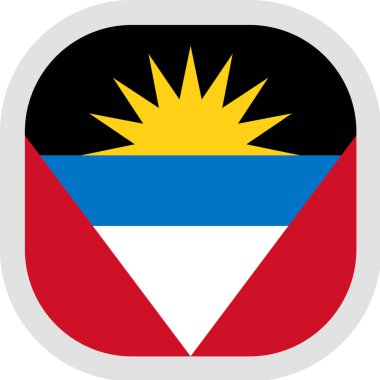 Bayrak simgesi kare şekille beyaz arka plan üzerinde