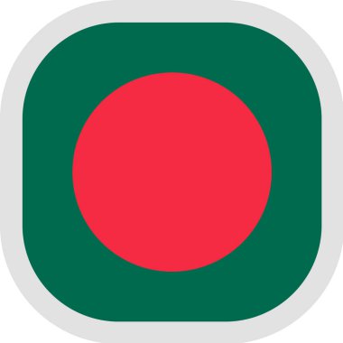 Bayrak simgesi kare şekille beyaz arka plan üzerinde