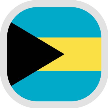 Bayrak simgesi kare şekille beyaz arka plan üzerinde