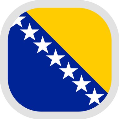 Bayrak simgesi kare şekille beyaz arka plan üzerinde