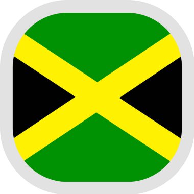 Bayrak simgesi kare şekille beyaz arka plan üzerinde