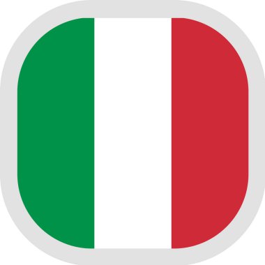 Bayrak simgesi kare şekille beyaz arka plan üzerinde