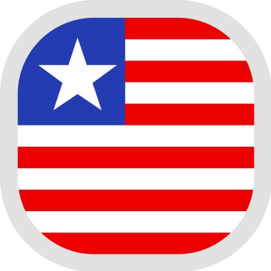 Bayrak simgesi kare şekille beyaz arka plan üzerinde