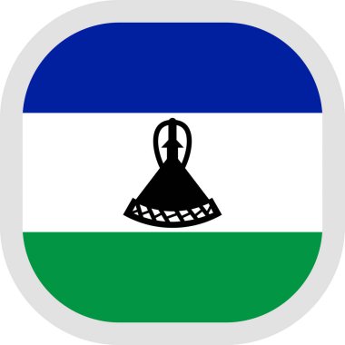 Bayrak simgesi kare şekille beyaz arka plan üzerinde