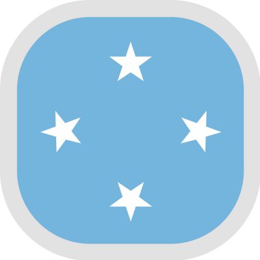 Bayrak simgesi kare şekille beyaz arka plan üzerinde