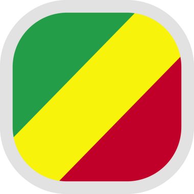 Bayrak simgesi kare şekille beyaz arka plan üzerinde