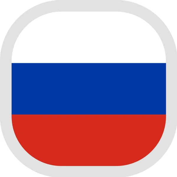 Čtvercový tvar ikony s vlajkou na bílém pozadí — Stockový vektor