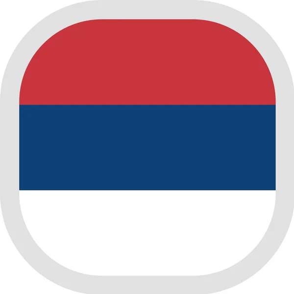 Ícone forma quadrada com bandeira no fundo branco —  Vetores de Stock