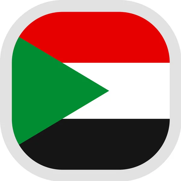 Icono forma cuadrada con bandera sobre fondo blanco — Vector de stock