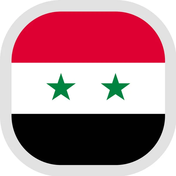 Icona di forma quadrata con Bandiera su sfondo bianco — Vettoriale Stock