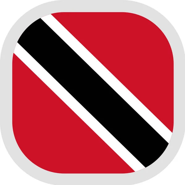 Vierkant van het pictogram met de vlag op witte achtergrond — Stockvector