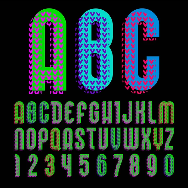 Alfabeto in stile pop art, lettere vettoriali — Vettoriale Stock
