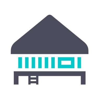 Beyaz arka planda yeni gri turkuaz simgesi