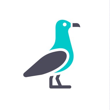 Beyaz arka planda yeni gri turkuaz simgesi