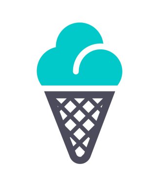 Beyaz arka planda yeni gri turkuaz simgesi