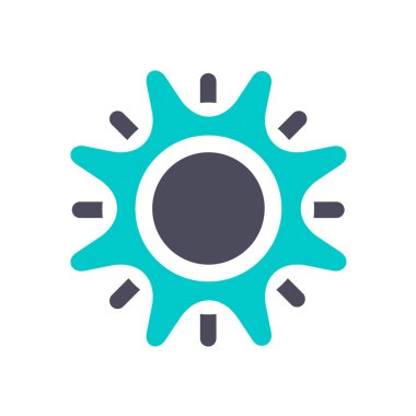 Beyaz arka planda yeni gri turkuaz simgesi