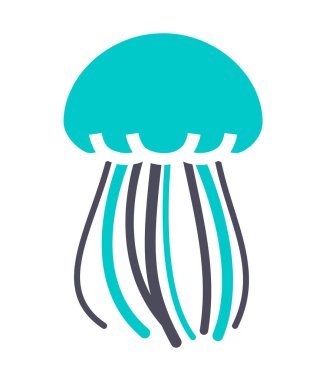 Beyaz arka planda yeni gri turkuaz simgesi