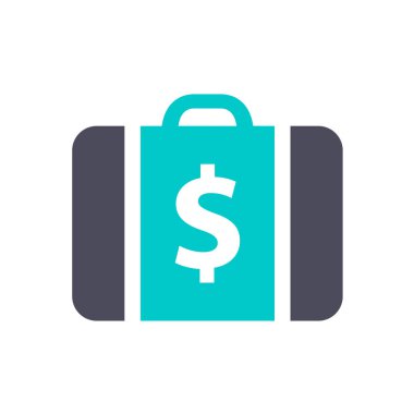 Beyaz arka planda yeni gri turkuaz simgesi