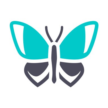 Beyaz arka planda yeni gri turkuaz simgesi